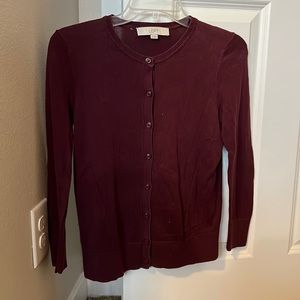 Loft Wine Red Cardigan